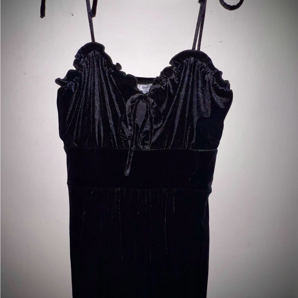 Speechless Black Velvet Jumpsuit